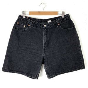 Vintage Levis 16 Jean Shorts Black Denim 90s